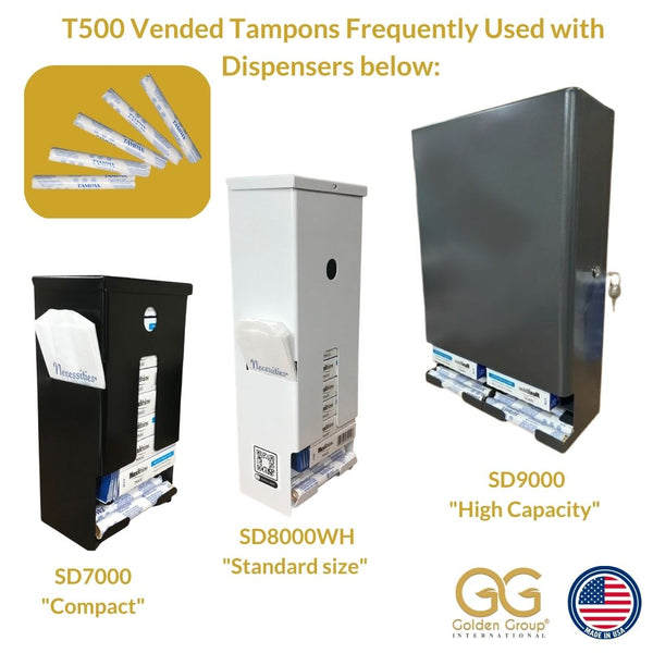 Original Regular Tampax® Tampons in Vending Tube, 500/case (T500)