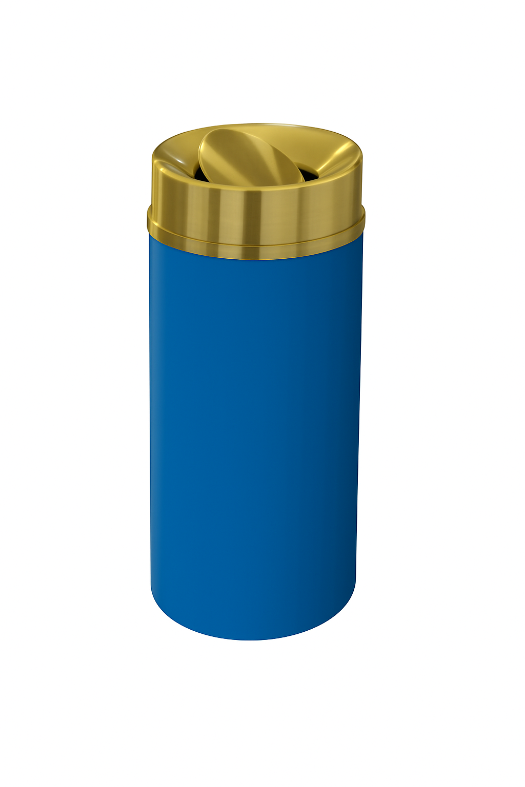 Glaro “Mount Everest” Waste Receptacle –  Satin Brass Tip Action Lid | Choose base color | Made in USA