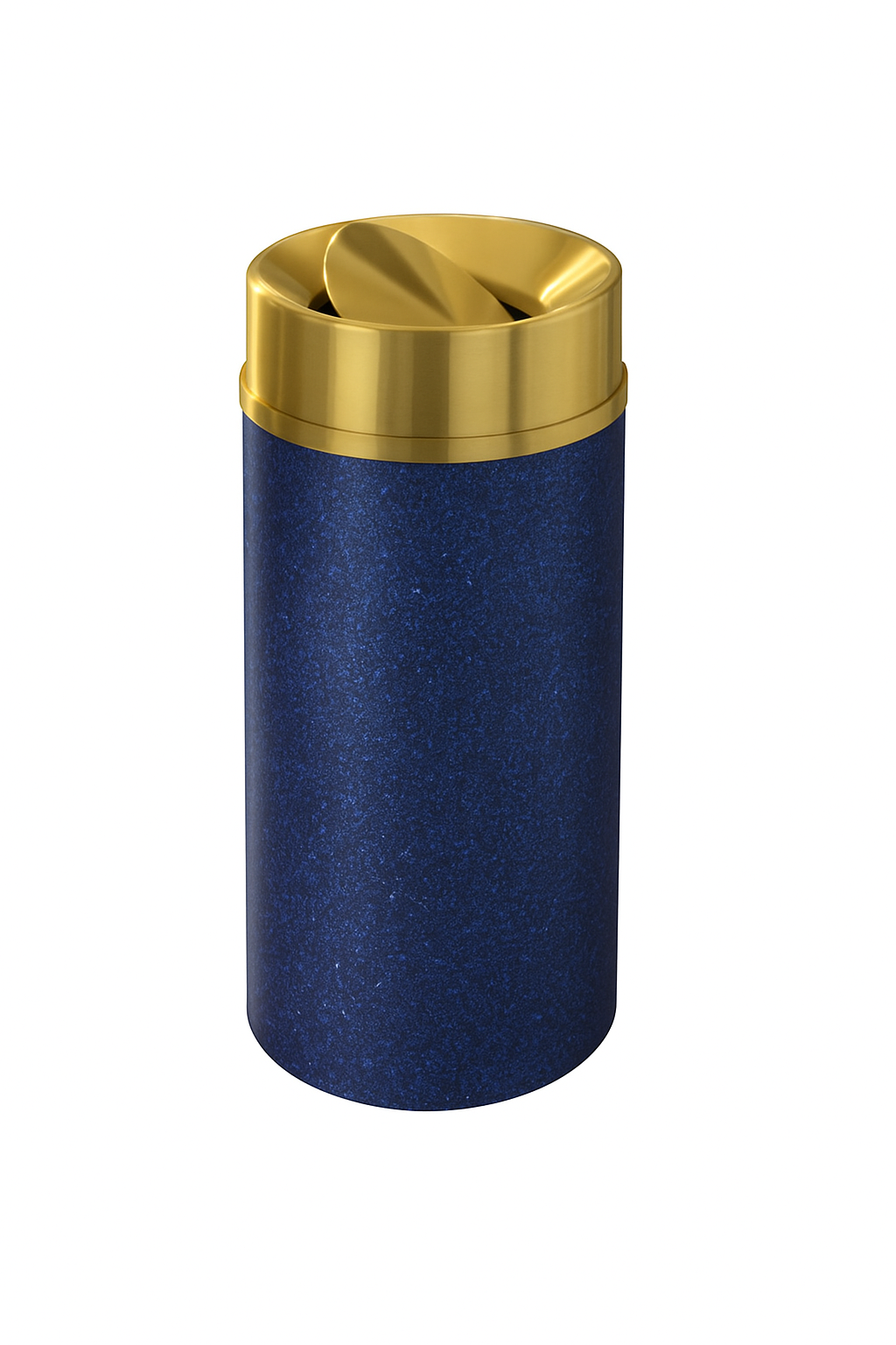 Glaro “Mount Everest” Waste Receptacle –  Satin Brass Tip Action Lid | Choose base color | Made in USA