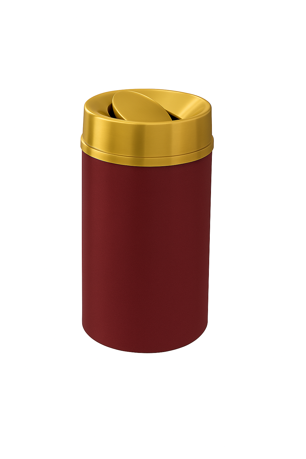 Glaro “Mount Everest” Waste Receptacle –  Satin Brass Tip Action Lid | Choose base color | Made in USA