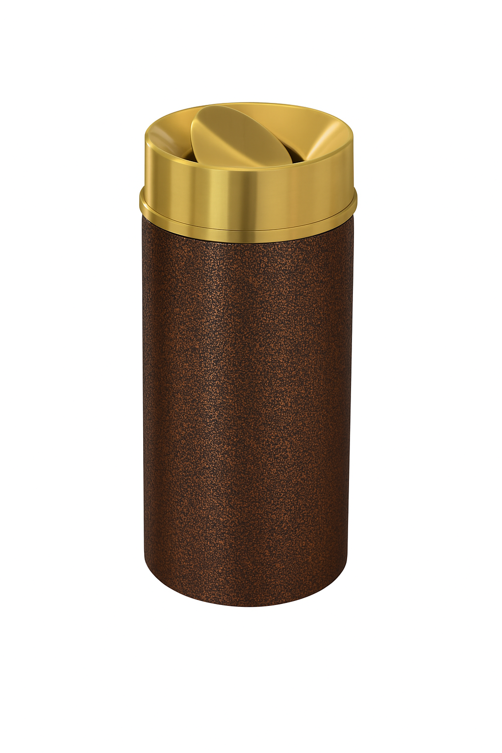 Glaro “Mount Everest” Waste Receptacle –  Satin Brass Tip Action Lid | Choose base color | Made in USA
