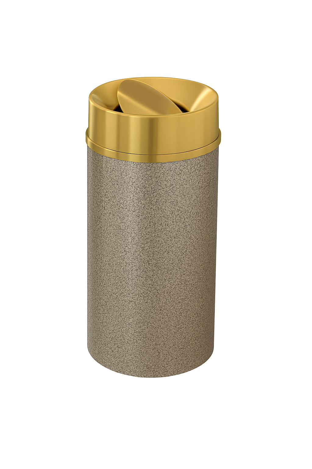 Glaro “Mount Everest” Waste Receptacle –  Satin Brass Tip Action Lid | Choose base color | Made in USA