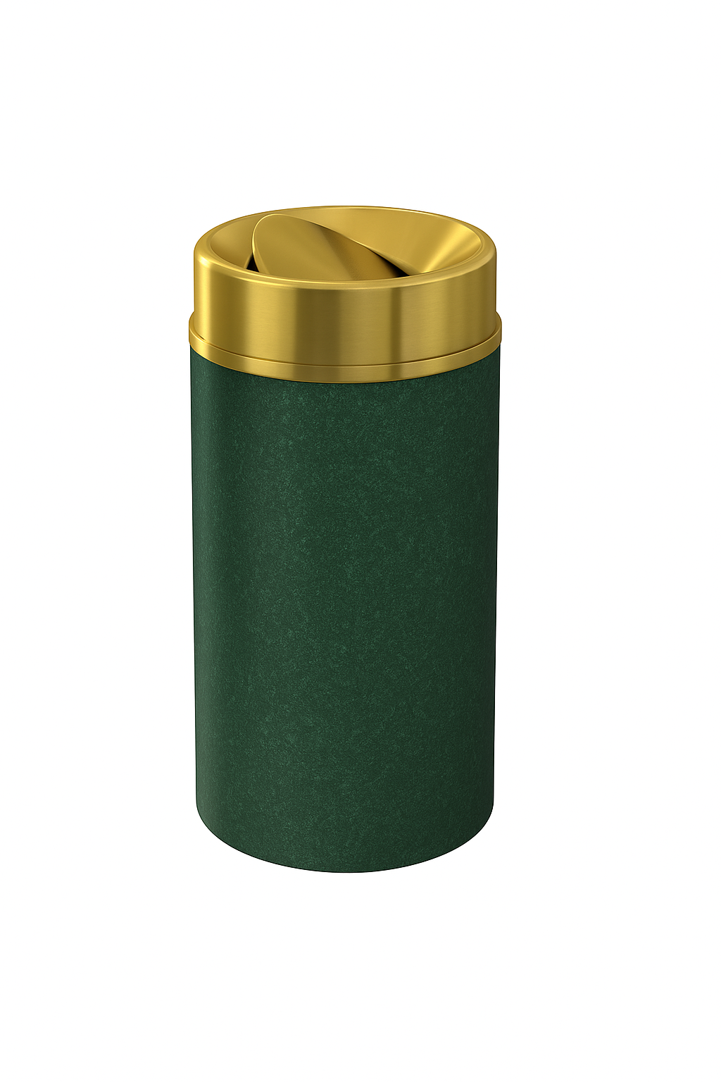Glaro “Mount Everest” Waste Receptacle –  Satin Brass Tip Action Lid | Choose base color | Made in USA