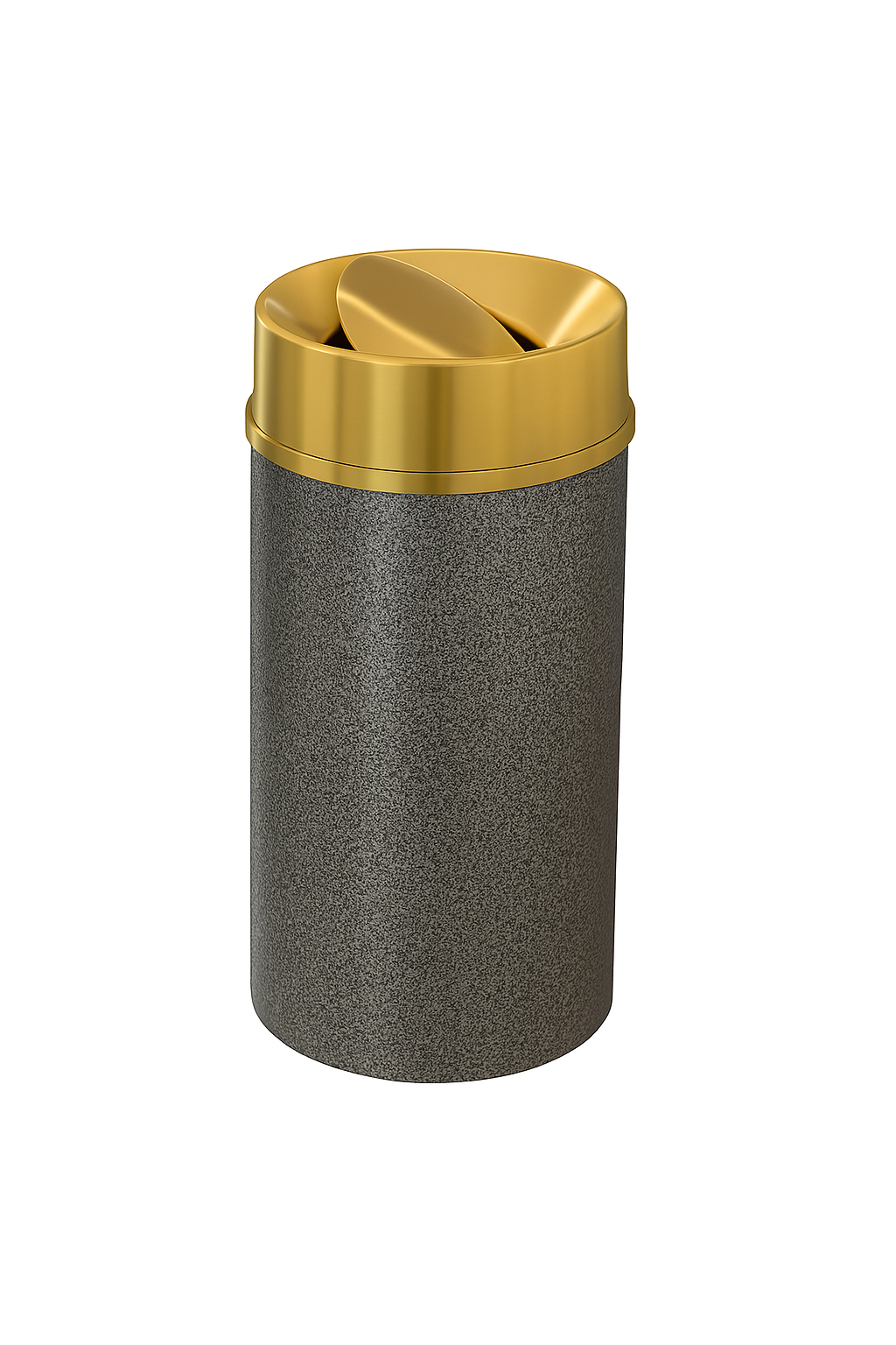 Glaro “Mount Everest” Waste Receptacle –  Satin Brass Tip Action Lid | Choose base color | Made in USA