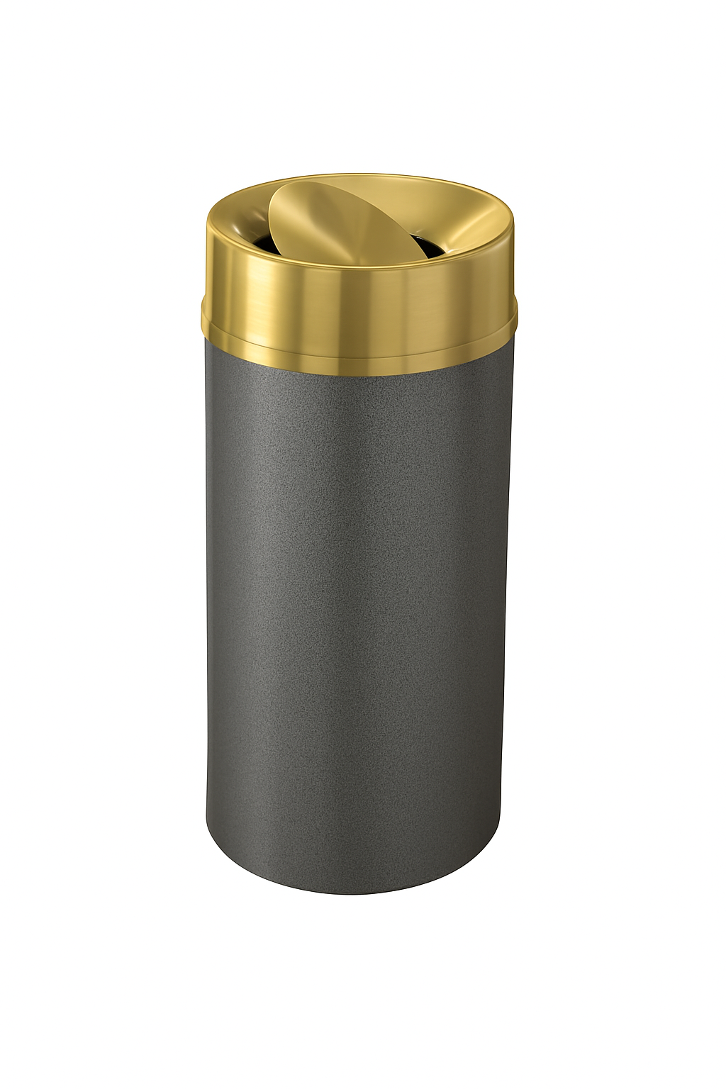 Glaro “Mount Everest” Waste Receptacle –  Satin Brass Tip Action Lid | Choose base color | Made in USA
