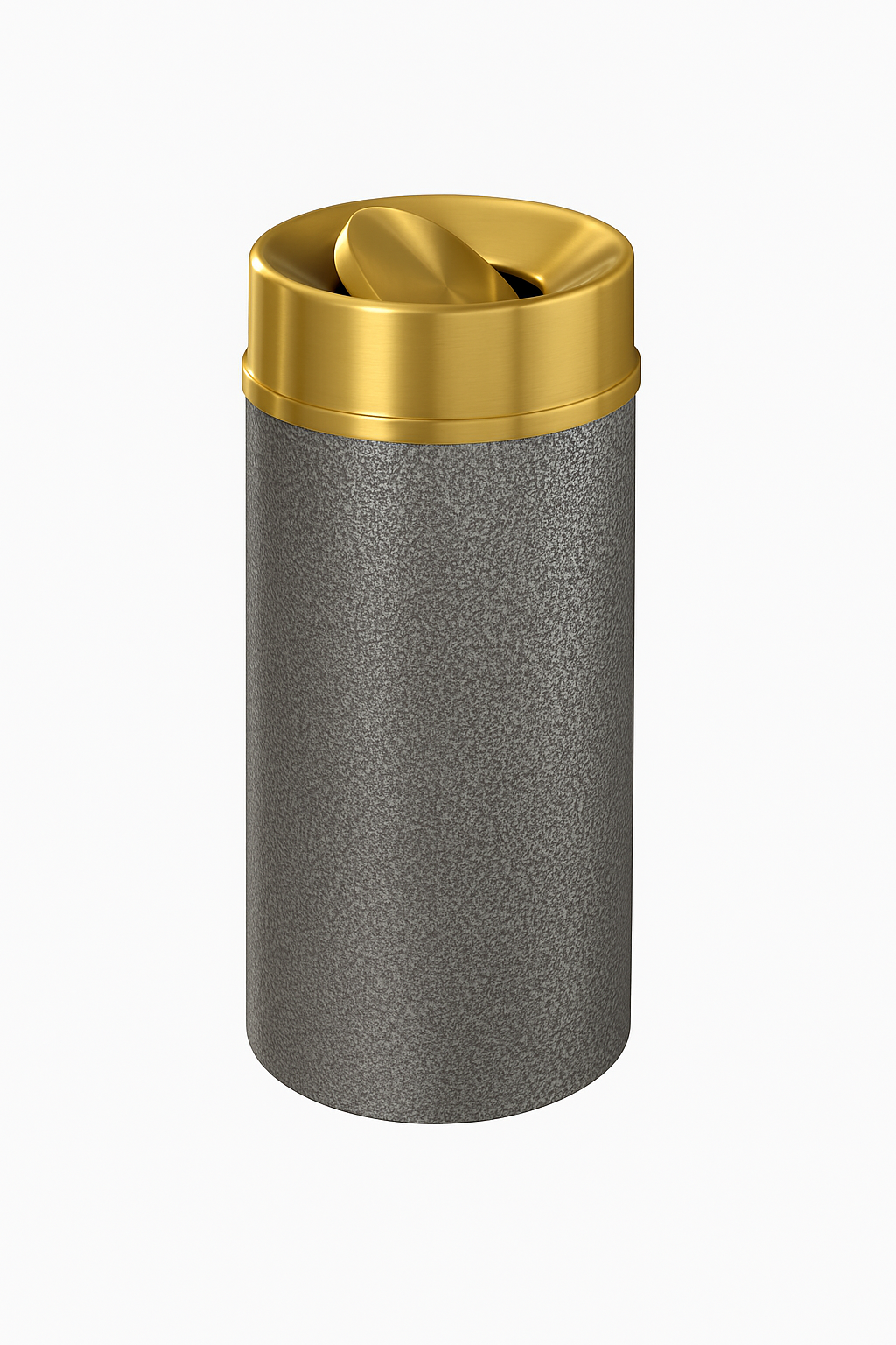 Glaro “Mount Everest” Waste Receptacle –  Satin Brass Tip Action Lid | Choose base color | Made in USA