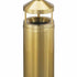 Glaro "Atlantis" Ash/Trash Receptacle – All-Weather Satin Brass Canopy Top