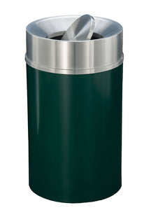 Glaro Mount Everest Designer Powder Coat Trash Can – Tip-Action Top, 12, 16 & 33 Gallon, Satin Aluminum Lid, Commercial Indoor Waste Receptacle (TA1232*SA, TA1533*SA, TA2035*SA)