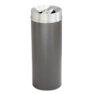 Glaro Mount Everest Designer Powder Coat Trash Can – Tip-Action Top, 12, 16 & 33 Gallon, Satin Aluminum Lid, Commercial Indoor Waste Receptacle (TA1232*SA, TA1533*SA, TA2035*SA)