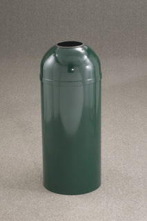 Glaro Mount Everest Designer Powder Coat Commercial Trash Can – Open Dome Top, 8, 12 & 16 Gallon, Matching Color Lid, Indoor (T1230**, T1530**, T1536**)