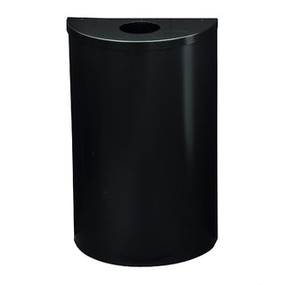 Glaro Profile Series 18" Half-Round Commercial Trash Can – Hinged Lid, 5.5" Round Opening, 14 Gallon, Indoor (1892SA, 1892BE, 1892**, 1892*SA, 1892*BE)