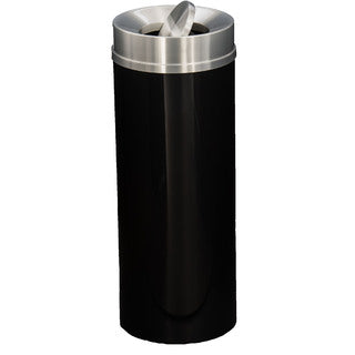 Glaro Mount Everest Designer Powder Coat Trash Can – Tip-Action Top, 12, 16 & 33 Gallon, Satin Aluminum Lid, Commercial Indoor Waste Receptacle (TA1232*SA, TA1533*SA, TA2035*SA)