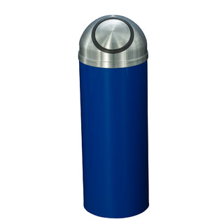 Glaro Mount Everest Designer Powder Coat Commercial Trash Can – Dome Top Self-Closing Lid, 8, 12 & 16 Gallon, Satin Aluminum Lid, Indoor (S1230*SA, S1530*SA, S1536*SA)