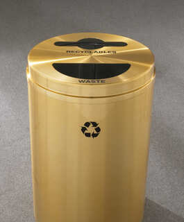 Glaro RecyclePRO2 -Recycling Receptacles, Satin Brass