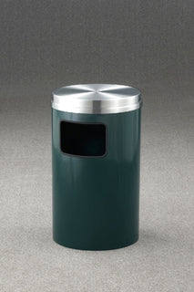 Glaro Mount Everest Designer Powder Coat Trash Can – Flat Top, 3, 10 & 17 Gallon, Satin Aluminum Lid, Commercial Indoor Waste Receptacle (C192*SA, C1566*SA, C2066*SA)