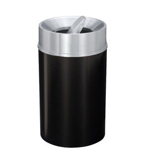 Glaro Mount Everest Designer Powder Coat Trash Can – Tip-Action Top, 12, 16 & 33 Gallon, Satin Aluminum Lid, Commercial Indoor Waste Receptacle (TA1232*SA, TA1533*SA, TA2035*SA)
