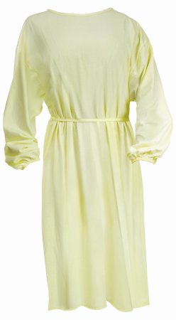 Protective Procedure Gown One Size Fits Most Yellow NonSterile Disposable