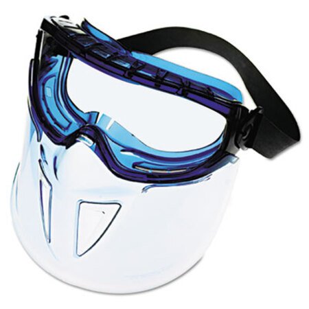 V90 Series Face Shield, Blue Frame, Clear Lens