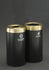 Glaro RecyclePro Value Connected Recycling Stations, Designer Color Base with Satin Brass Lid, 23 gallons each