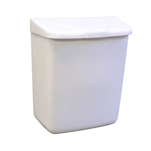 Feminine Hygiene Waste Receptacle, White PPC Plastic