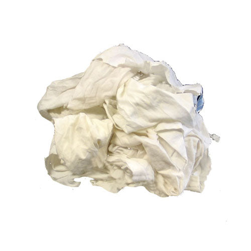 Reclaimed White T-shirt Rags (340)