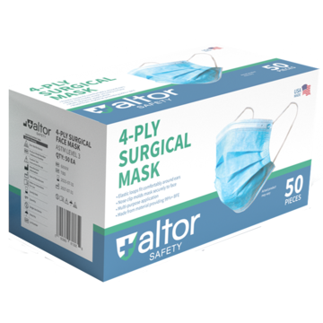 USA MADE 4-PLY SURGICAL DISPOSABLE MASKS - ASTM LEVEL 3 - 62232