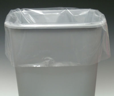 15" x 9" x 32" Linear Low Density Gusseted Poly Liner - (.8 mil)
