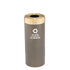 Glaro RecyclePro Value Series with Single Purpose Opening for BOTTLES, CANS, ETC. Designer colored base with Satin Brass Top