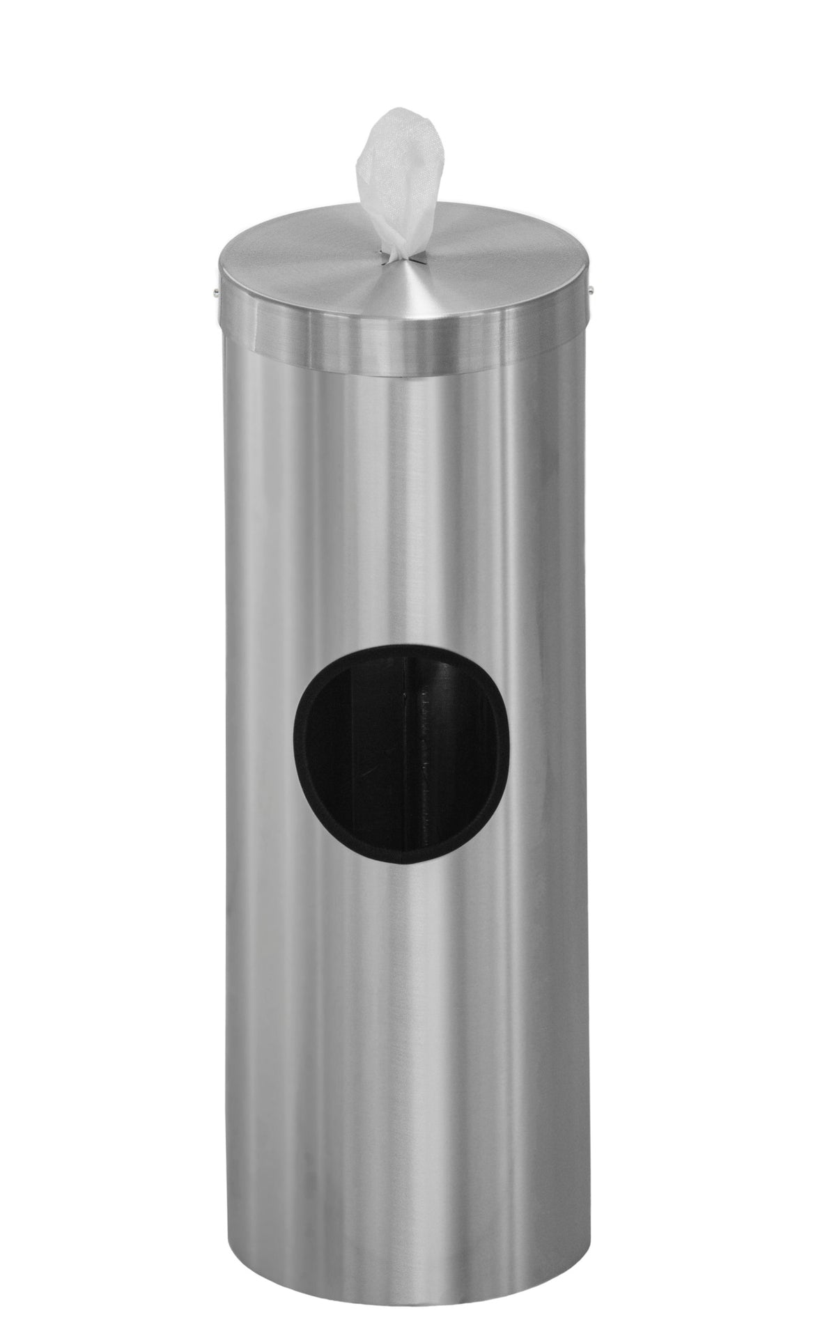 Glaro Wipe Dispenser with Trash Receptacle & Removable Liner | Floor Standing | Made in USA