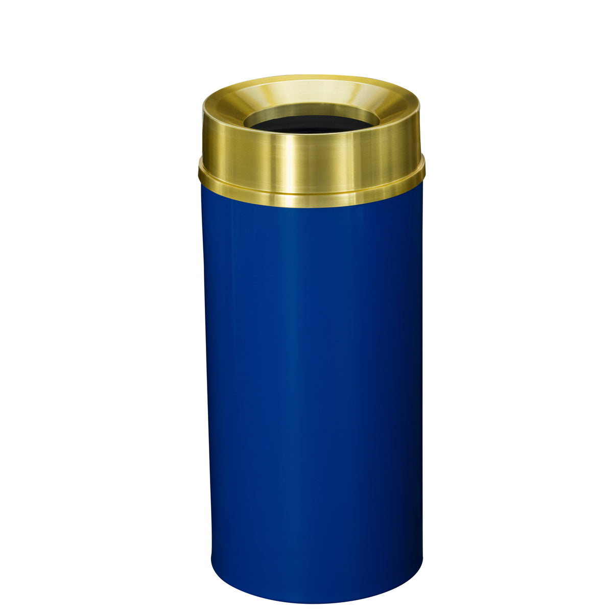 Glaro “Mount Everest” Waste Receptacle – Funnel Opening | Made in USA | Satin Brass Lid