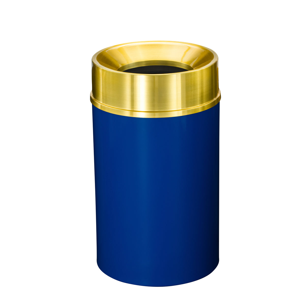 Glaro “Mount Everest” Waste Receptacle – Funnel Opening | Made in USA | Satin Brass Lid