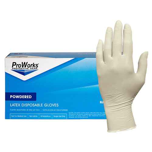 ProWorks Latex Powdered Disposable Gloves (GL-L105P)