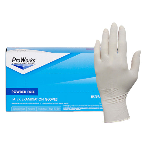 ProWorks Latex Exam Grade Powder-Free Gloves (GL-L106F)