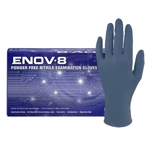 ProWorks ENOV-8 Nitrile, Powder Free Exam Gloves with Low Derma Technology, Blue, 2.5 mil (GL-NCF225BF)