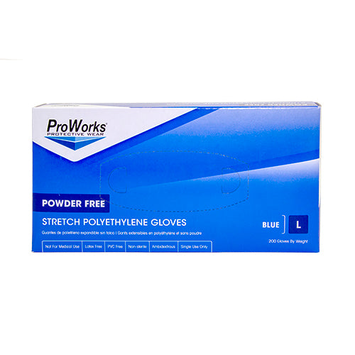 ProWorks® Stretch Polyethylene Gloves, Blue