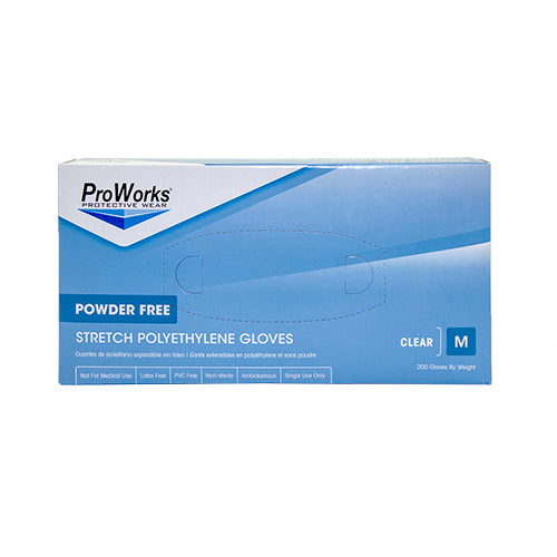 ProWorks® Stretch Polyethylene Gloves, Clear