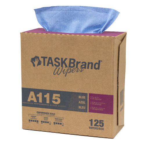 Taskbrand® A115 Advanced Performance, Creped, 9"X16.75", Interfold, Dispenser