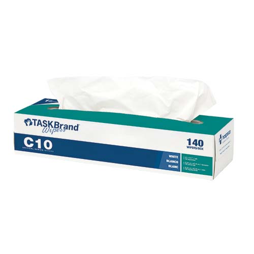 TaskBrand® Critical Series Wipers, Interfold Dispenser Box, 1-3 ply, White (N-C010 / N-C030)