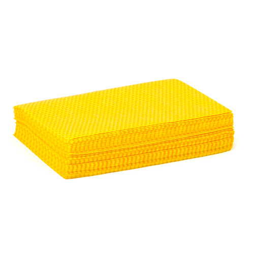 Taskbrand DS-H Stretch Duster, 12" X 17", Quarterfold, Polybag, Yellow/Orange