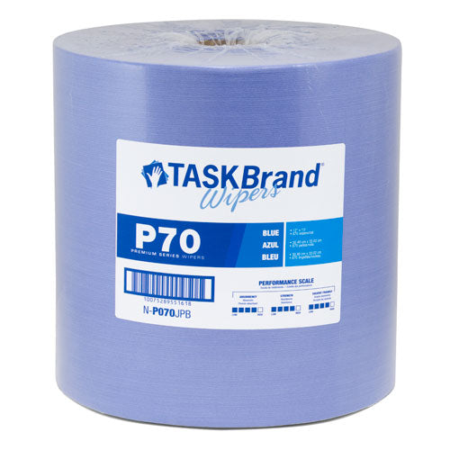 Taskbrand P70 HD Hydrospun, 12"X13", Jumbo Roll, Polywrapped, Blue