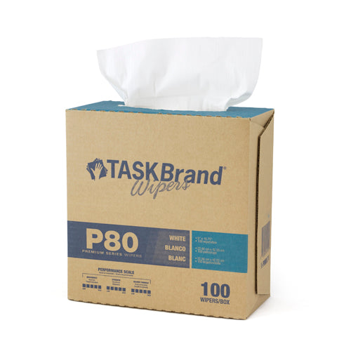 Taskbrand P80 PD Hydrospun, 9"X16.75", Interfold, Dispenser, White