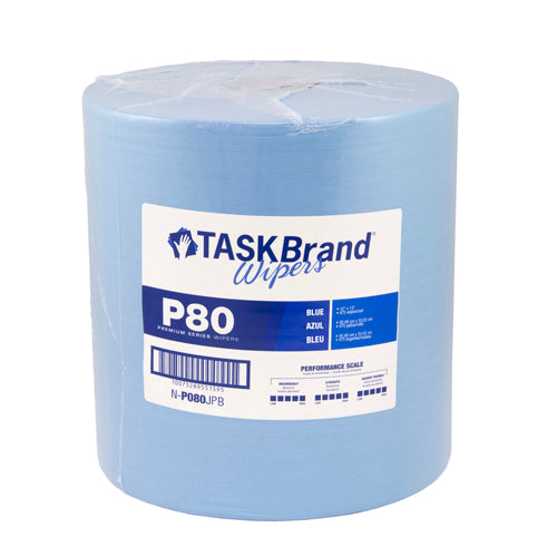 Taskbrand P80 PD Hydrospun, 12"X13", Jumbo Roll, Polywrapped, Blue