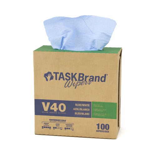 Taskbrand V40 HW DRC, 9"X16.5", Interfold, Dispenser, Blue