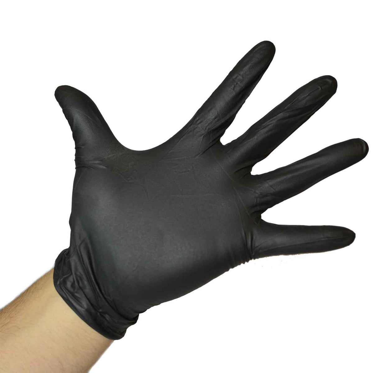 BLACK NITRILE GLOVES POWDER FREE - 9 MIL Smooth