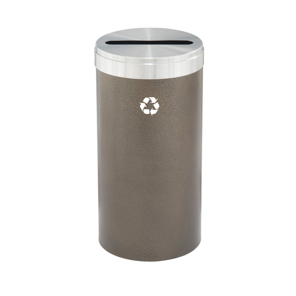 Glaro RecyclePro Value Series with Single Purpose Slot for PAPER - Designer colored base with Satin Aluminum Lid