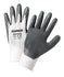 RADNOR® 13 Gauge Gray Nitrile Palm And Finger Coated Work Gloves With White Nylon Liner And Knit Wrist