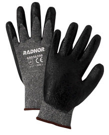 RADNOR® 15 Gauge Nitrile Palm And Finger Coated Work Gloves With Nylon Liner And Knit Wrist