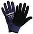 RADNOR® Gauge Black Nitrile And Micro-Foam Palm And Finger Coated Work Gloves With Blue Nylon Liner And Knit Wrist