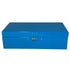 Security box with combination lock, blue