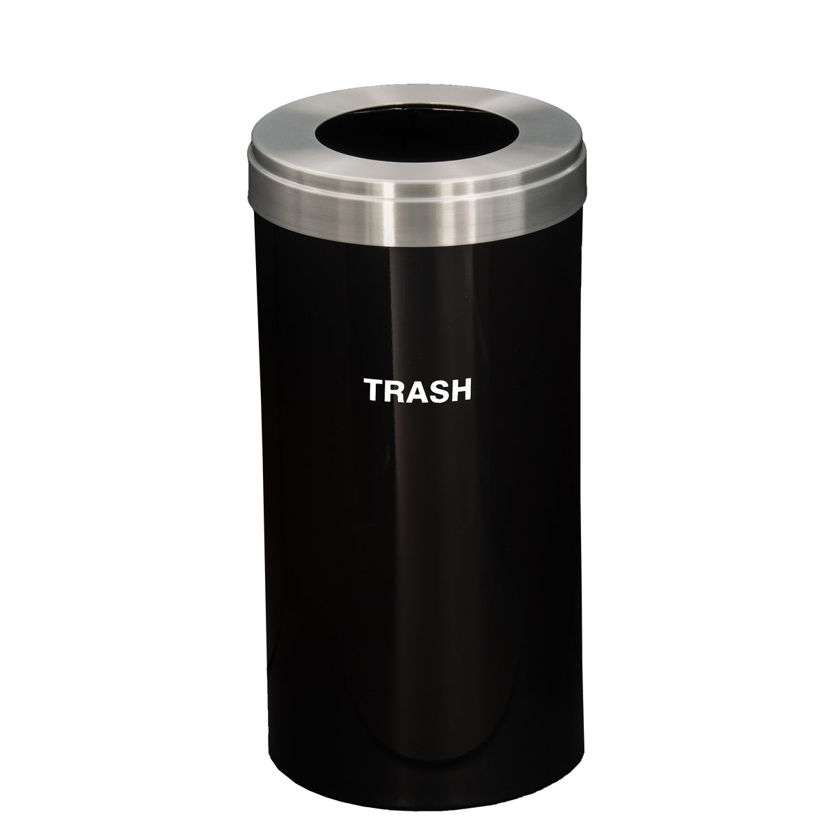 Glaro RecyclePro Value Waste Receptacle – Large Opening | Satin Aluminum Lid | 15-41 Gallons | Made in USA